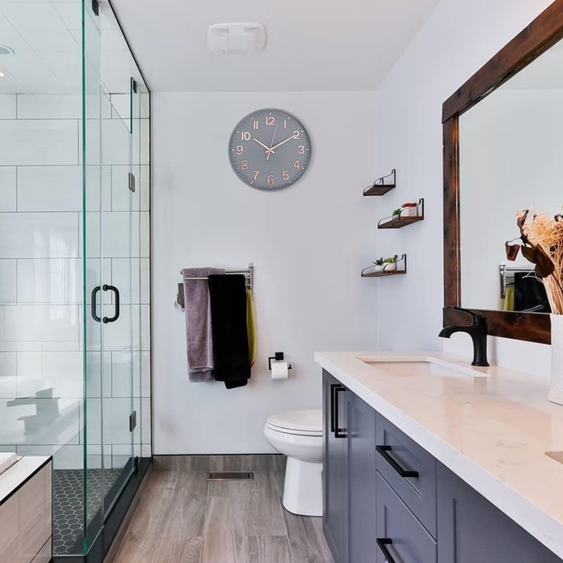 HZDHCLH Radio-Controlled Clock 30 cm Large Dial Wall Clock Silent