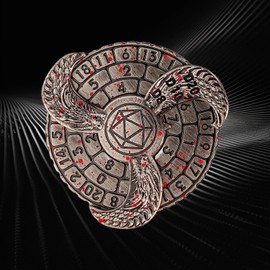 7-in-1 DND Dice Spinner Roulette Dice Fingertip Gyro, Metal Dice Rotating Dungeons and Dragons Starter Set with Gift Box Spinning Games, Fidget Dice Set for RPG MTG Table Games (Bloodstain)