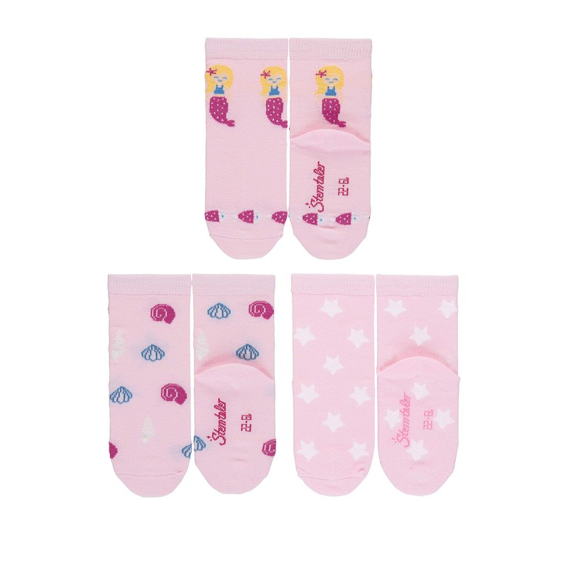 Sterntaler Baby Girls' Socks Pack of 3 Mermaid Socks, per