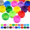 Healifty 100pcs Plastic Bottle Caps Colorful Bottle Protection Lids for