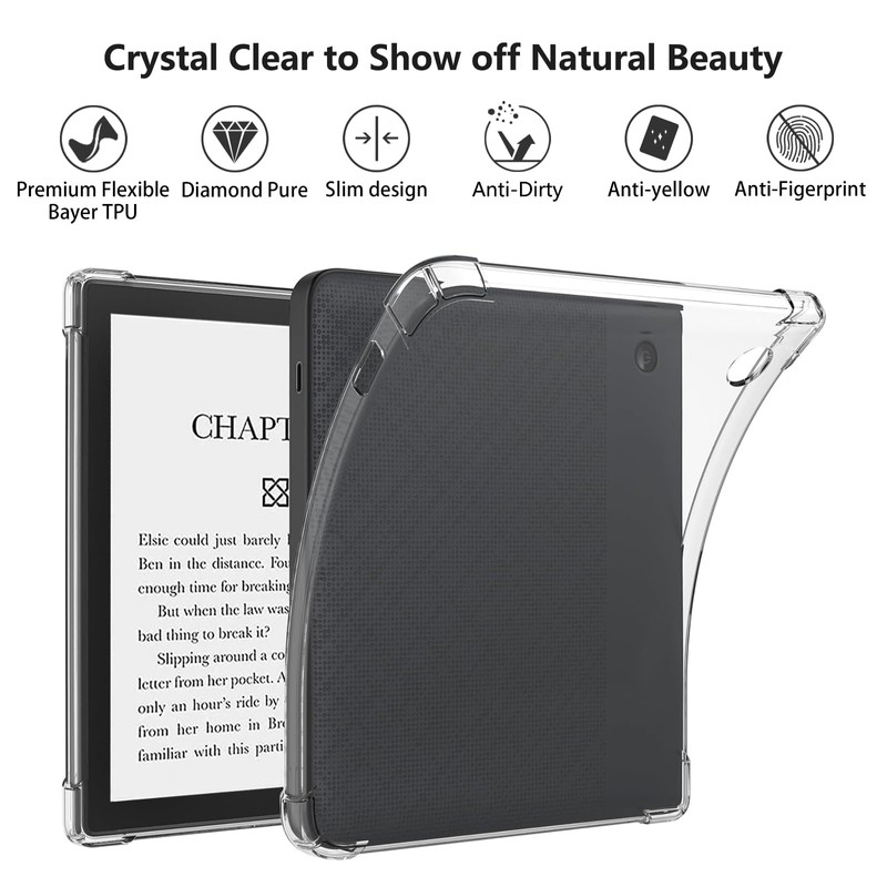 Aircawin for 7'' Kobo Libra 2 Case Clear,Slim Clear Case