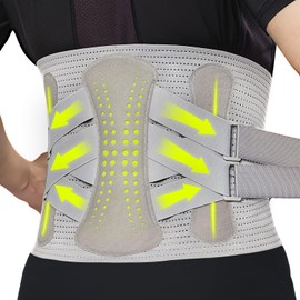 aoFIT Soporte de espalda lumbar para mujeres y hombres Alivio del dolor de espalda baja Corrector de postura Cinturones para hernias Entrenador de... 