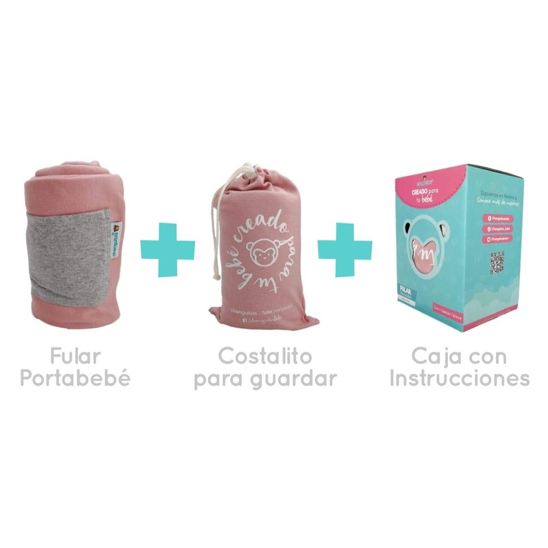 Fular semielástico Changuitos (Gris Claro)