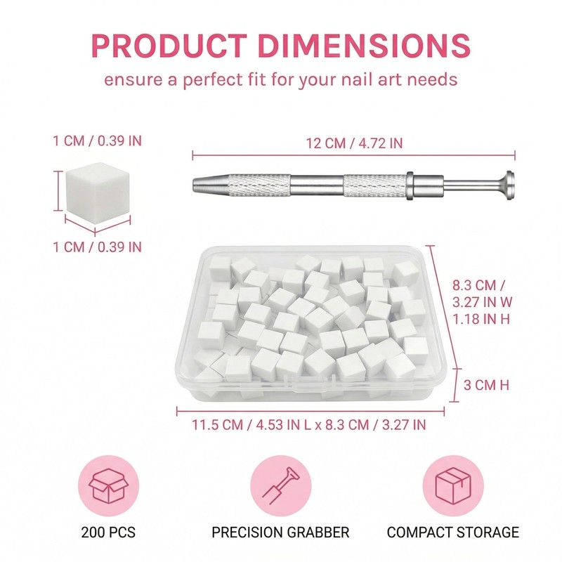 GXGM 200 Pezzi spugne per nail art con impugnatura in