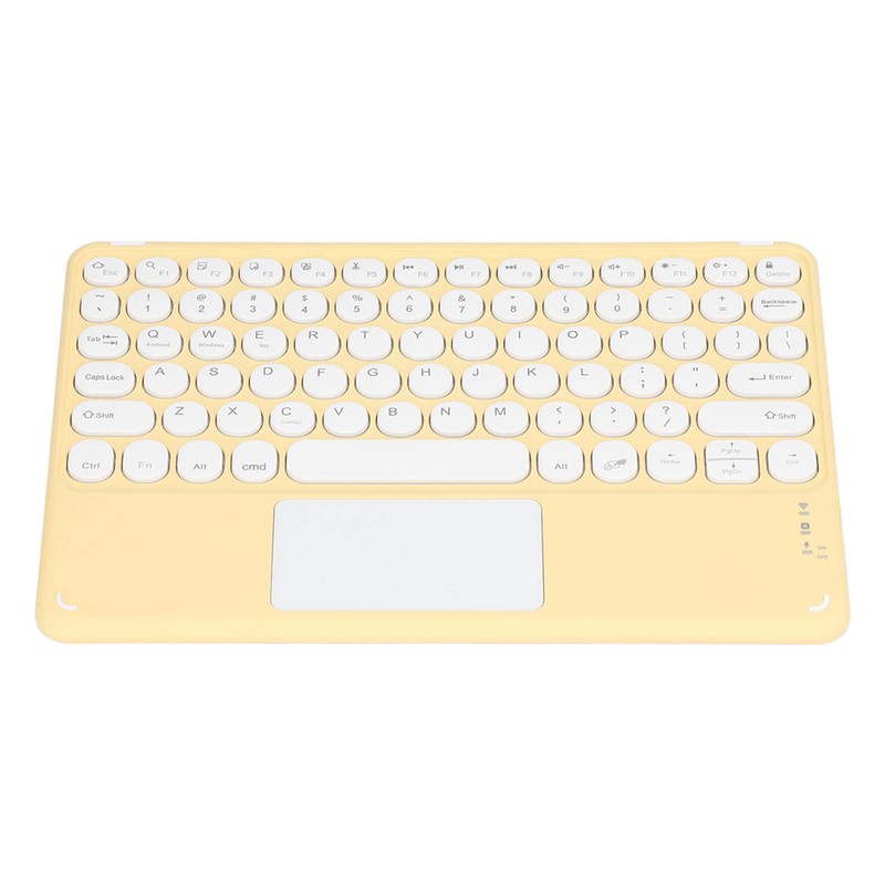 Touch Wireless Keyboard Round Keycaps Ergonomic Design Ultra Thin Smart