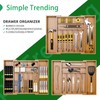 Simple Trending Bamboo Kitchen Drawer Organizer, Expandable Silverware Organizer, Utensil