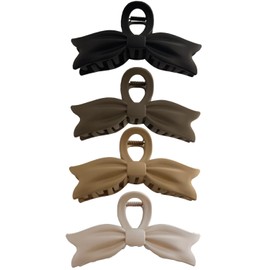 MARY LAVENDER Medium Claw Clips Knot Shape for Women and Girls, Non Slip Strong Hold Hair Clips for Thick Hair 4 Colors