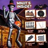 14FT Halloween Inflatable Sitting Skeleton Decorations Outdoor