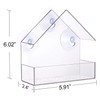 Window Bird Feeder Clear Window Hanging Bird Feeder with Suction