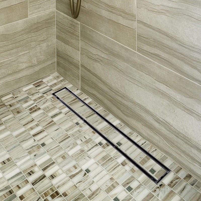 Neodrain 18-Inch Linear Shower Drain, Brushed 304 Stainless Steel, Silver,