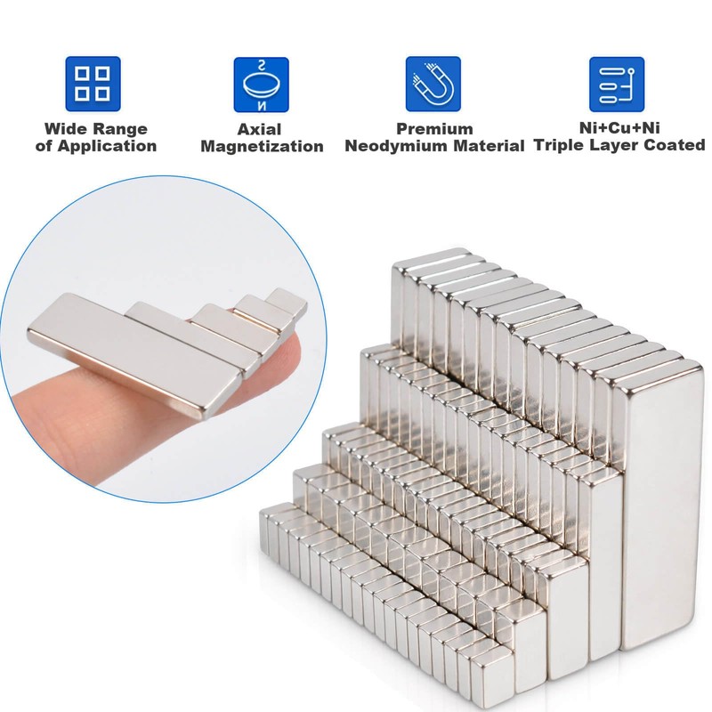 30Pcs Small Magnets for Crafts, 5x4x2mm Fridge Magnets Strong Neodymium