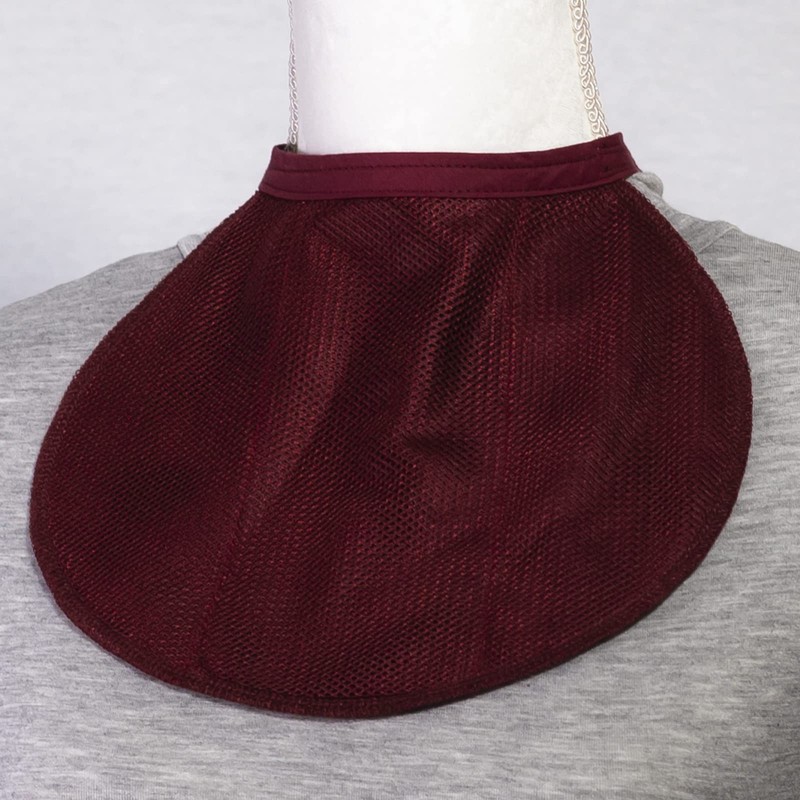 Romet Blouse-Neck Stoma Cover (Burgundy, 16 Inch Neck Diameter) Secure
