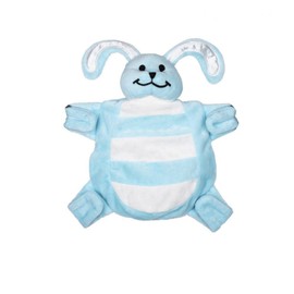 Sleepytot Dummy Clip Baby Comforter - Soft Plush Baby Toys with Pacifier or Teether Velcro Attachment, Machine Washable Newborn Toy, Perfect Baby Gift, Blue Bunny