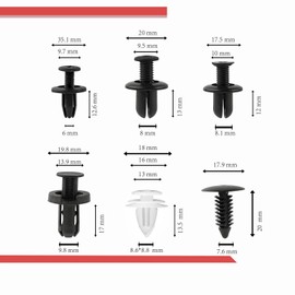 Bumper Car Retainer Clips Fasteners Automotive Plastic Push Pins Automotive Body Clips Assortment Kit with Removal Tool