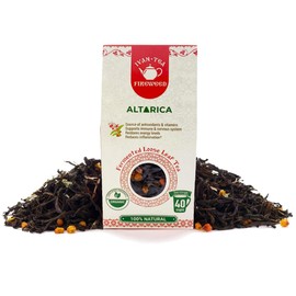 Altarica Siberian Natural Wild Ivan Chai Fireweed Willowherb Fermented Long Loose Leaf Tea Loose & Sea Buckthorn Blend 50g/ 1.76oz