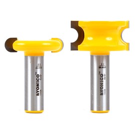 YONICO 13203 3/8-Inch Bead 2 Bit Canoe Joint Router Bit Set 1/2-Inch Shank