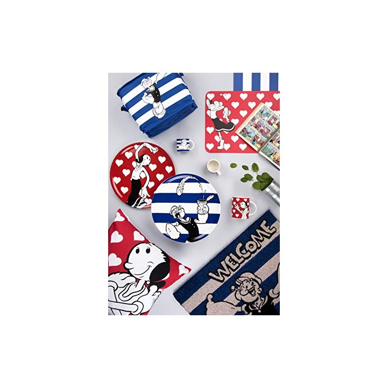 Excelsa Popeye Olivia Lunch Box with Cutlery, Red, 23 x