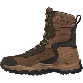 LaCrosse Windrose 8" Hunting Boots for Men - Nubuck Leather Upper, Dry-Core Lining, DuraFit Heel Cup, EVA Midsole, Windrose Outsole, Brown - 10 W