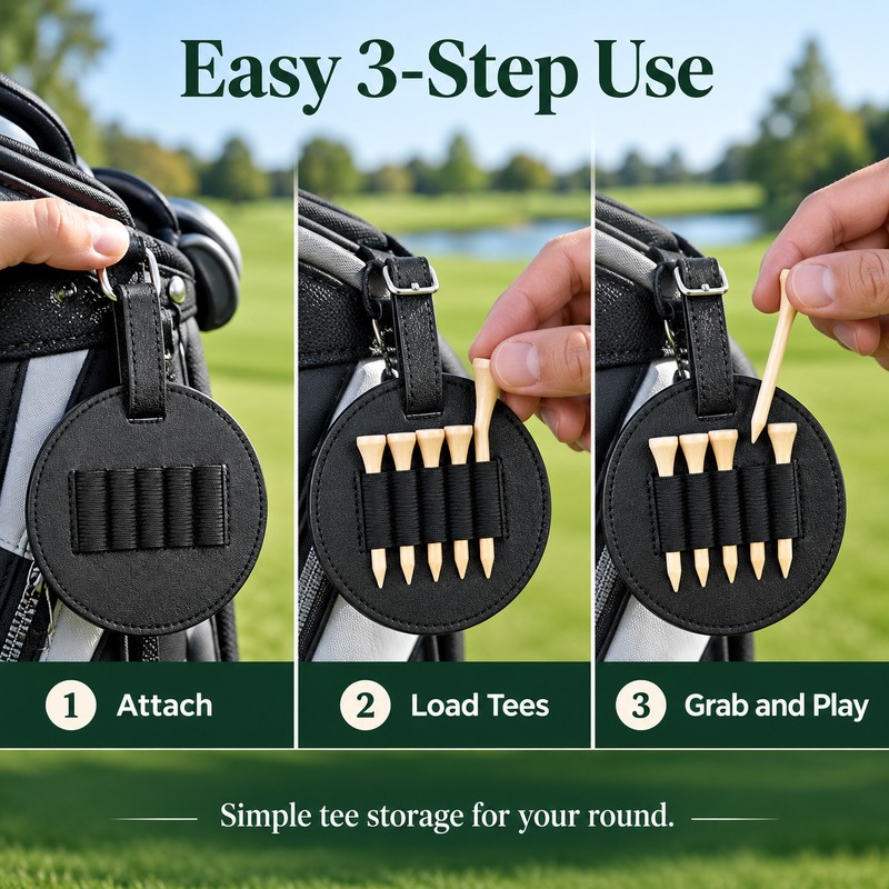 Golf Tee Belt Clip Holder for Easy Tee Access –