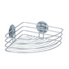 WENKO 18913100 Turbo-Loc corner shelf - fixing without drilling, Steel,