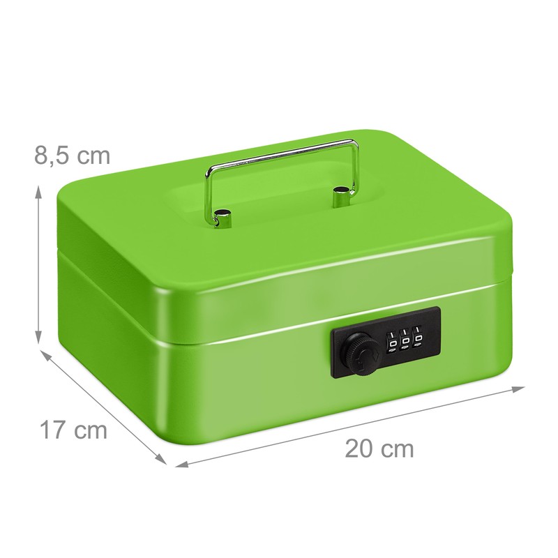 Relaxdays Cash Box, Coin Counter Tray Combination Lock Change &