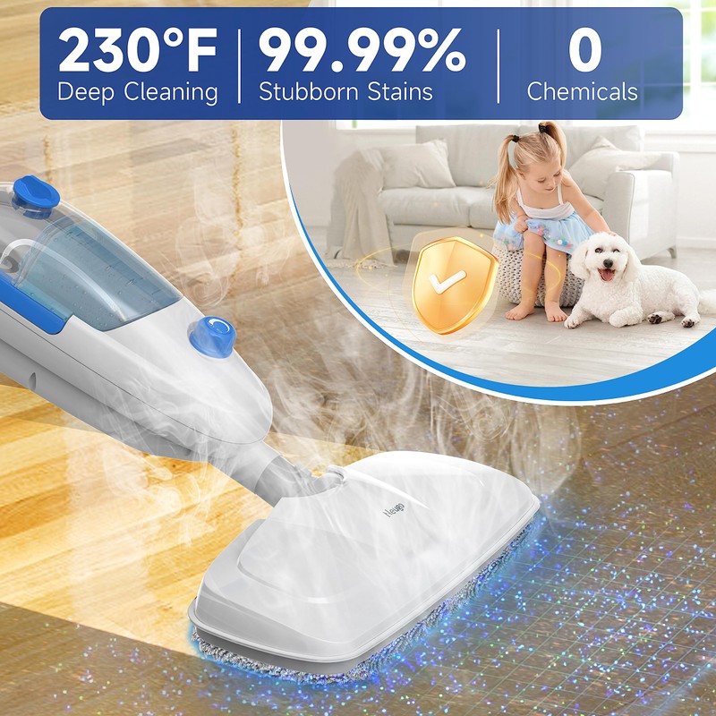 Steam Mop for Floor Cleaning, 10in1 Multi Purpose Handheld Steamer