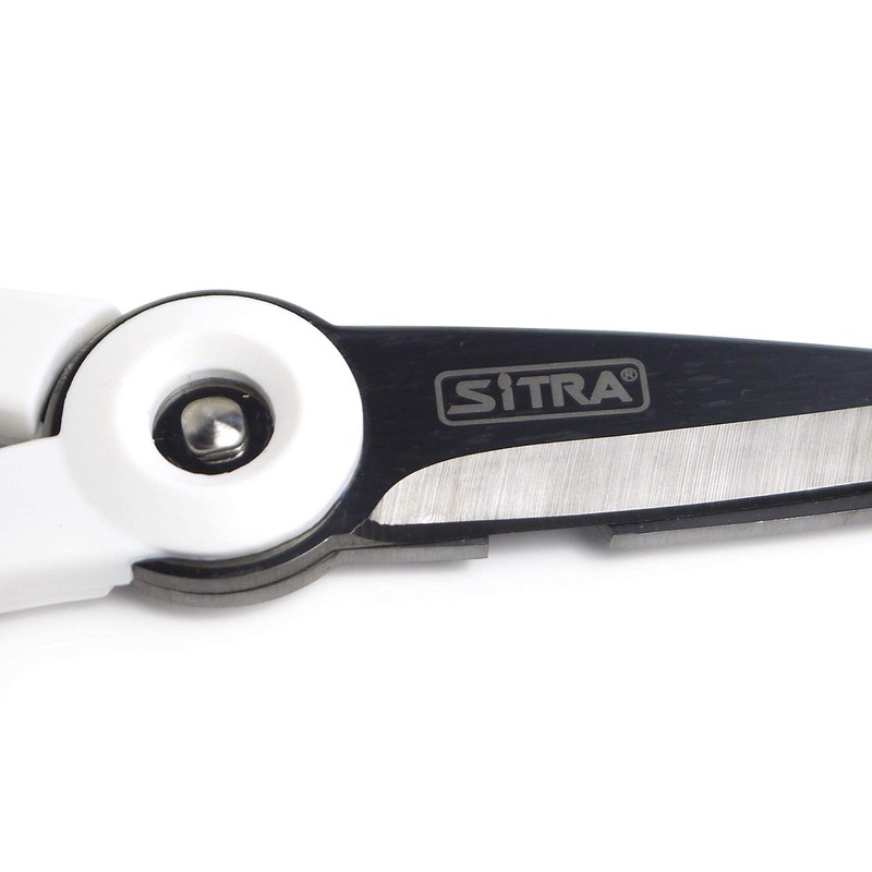 SiTRA Disassemblable Multifunctional Kitchen Scissors, Sleek Compact, Red