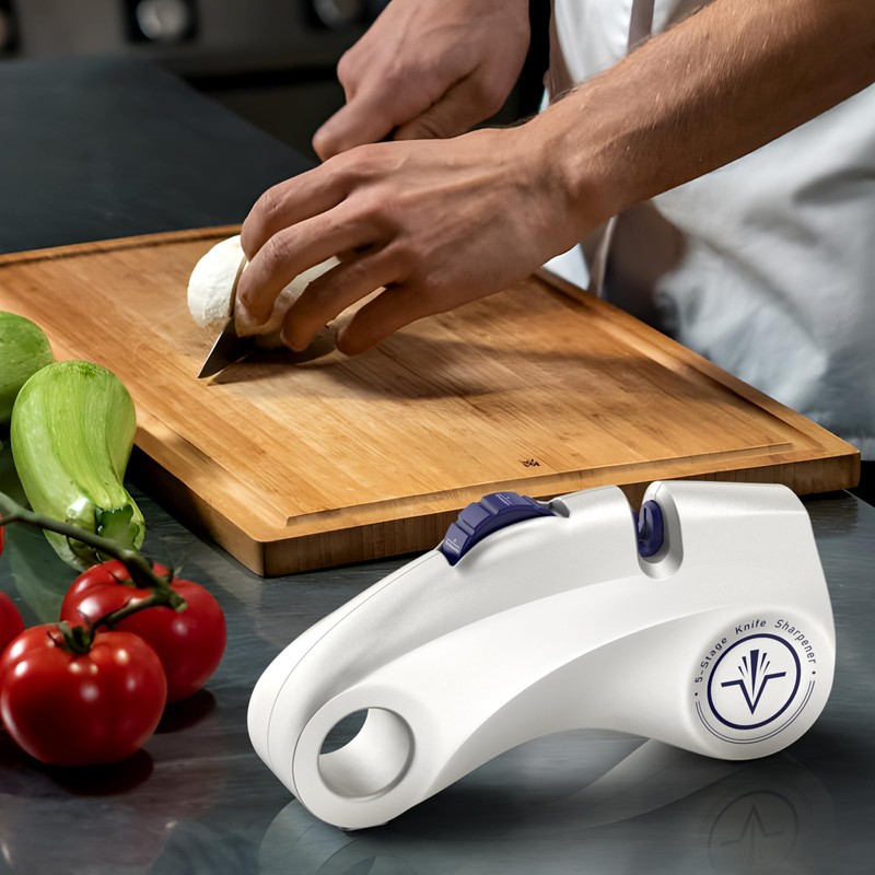 Homly Knife Sharpeners with Multifunctional 5-Stage Sharpening Angles 15°, Polishing