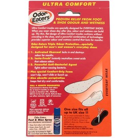 Odor-Eaters Ultra Comfort, Odour-Destroying, Deodorising Comfort Insoles, for Everyday Wear Twin Pack