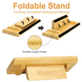 Card Holders for Playing Cards with Adjustable Stand Set of 4, Playing Cards Holders Organizer for Adults Seniors Kids, 5 Slots Wooden Card Holder for Canasta Hand and Foot Bridge