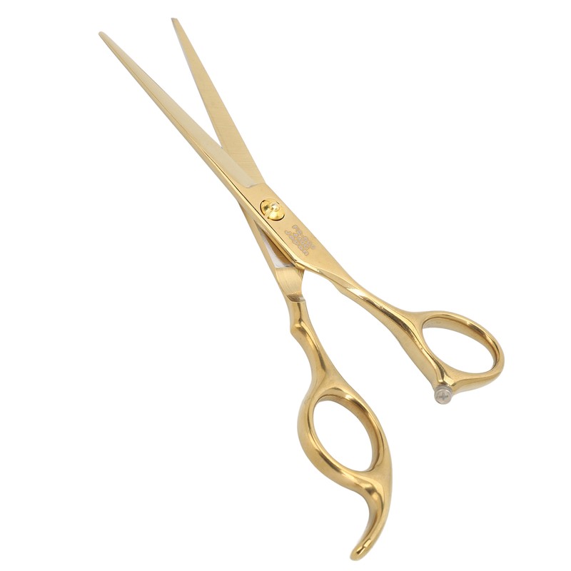 Hair Cutting Shears Stainless Steel Incisive Curved Handle Hairdressing Scissors