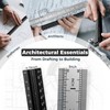 Architectural Scale Ruler 12 Inch, Aluminum Architect Ruler & Metal