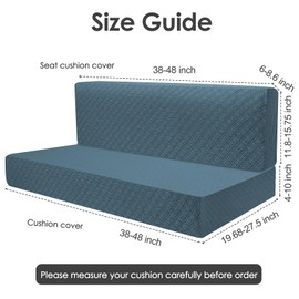 RV Dinette Cushion Covers,RV Stretch Sofa Seat Slipcovers Microfiber Soft Jacquard Fabric Automotive Seat Cover RV Couch Covers Booth Set Washable ＆ Easy Fitted 2 Backrest Cover & 2 Bench Cover