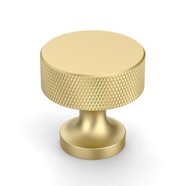Coinkoly 20 Pack Gold Cabinet Knobs - 1-1/5" (30mm) Drawer Knurled Kitchen Cabinet Hardware CK0072