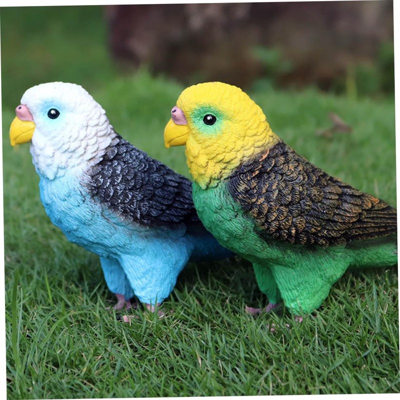 Vaguelly Simulation Parrot Toy Plastic Animal Ornament for Educational