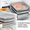 YAMAZEN, 7-Piece Set Stainless Steel Stackable Kitchen Food Containers With