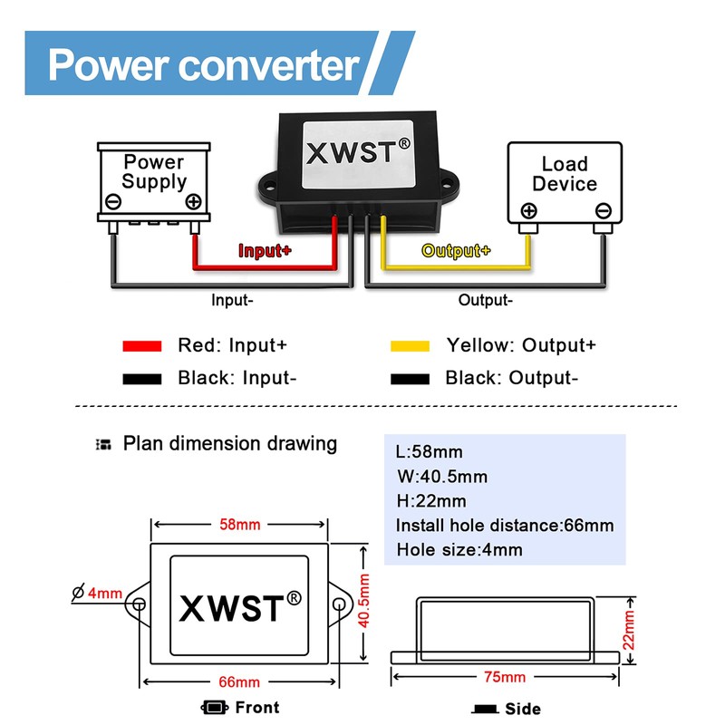 DC DC 12V to 13.8V 5A 9V-13V to 13.8V Voltage
