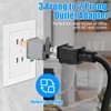 TENINYU Grounded Adapter 3-Prong to 2-Prong Outlet Converter - 3