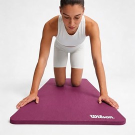 Wilson Tapete de Yoga 10mm TY0010 – Extra Grueso Antideslizante – Colchoneta Yoga Pilates – 183x61cm – Vino