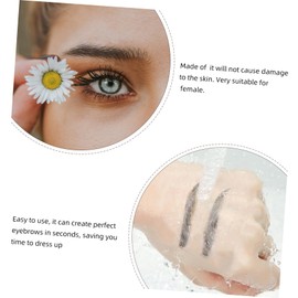 Mikinona Waterproof Eyebrow Stickers 9 Sheets Grey Black Temporary Brow Easy Apply