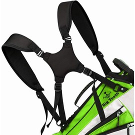 Golf Bag Strap Replacement Shoulder Adjustable Strap Padded Backpack Golf Bag Accessories for Backpack Style Golf Bag (All Black)