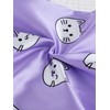 MyFav Girls Pajama Set Short Sleeve Button Down Silky Satin