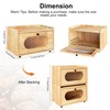 TQVAI Bread Box for Kitchen Countertop, Stacking Wooden Bread Storage