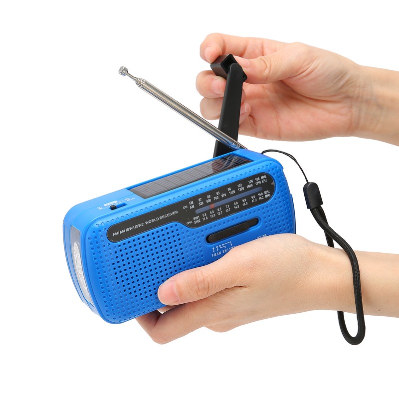 Hand Crank Solar Radio AM FM SW1 SW2 Camping LED