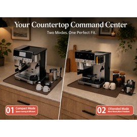 Silicone Coffee Mat with Tamping Station Compatible with Ninja Luxe Cafe/Pro / ES601 ES701，4-in-1 Non-Slip Mat for Countertop, Espresso Machine Accessories Kit