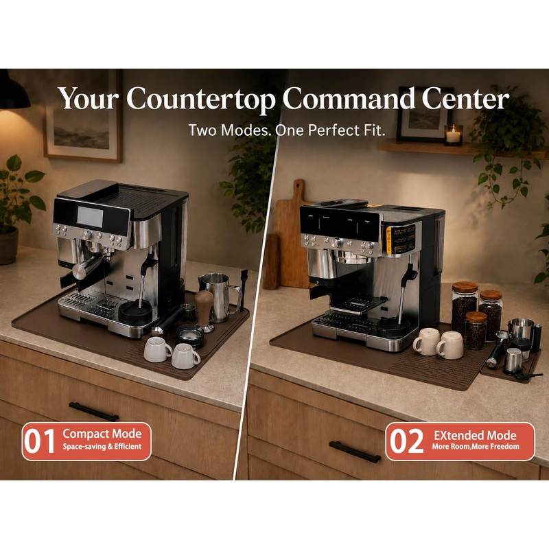 Silicone Coffee Mat with Tamping Station Compatible with Ninja Luxe