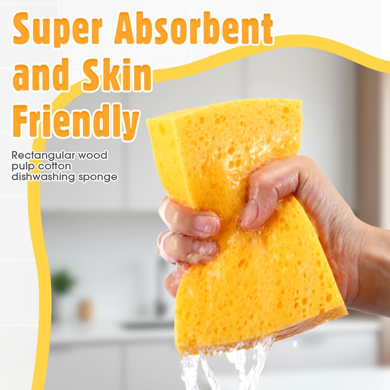 Tioncy 12 Pcs Extra Large Car Washing Sponges 6 x