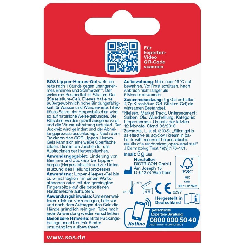 SOS Coldsore Relief Gel (Pack of 2) – Relieves Burning