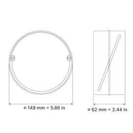 H&C VENT Wall Flange for Air Conditioning & Ventilation System - Wall Flange, Pipe Connector & Wall Connection - Hose Adapter for Exhaust Hose, Ventilation Hose, Air Conditioning (with Valve I Round,
