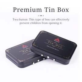 ThreeLeaves Tin Box Lockable for Medication.Mini Security Storage Tin Box with Lid for Small Parts.(10 Pack)